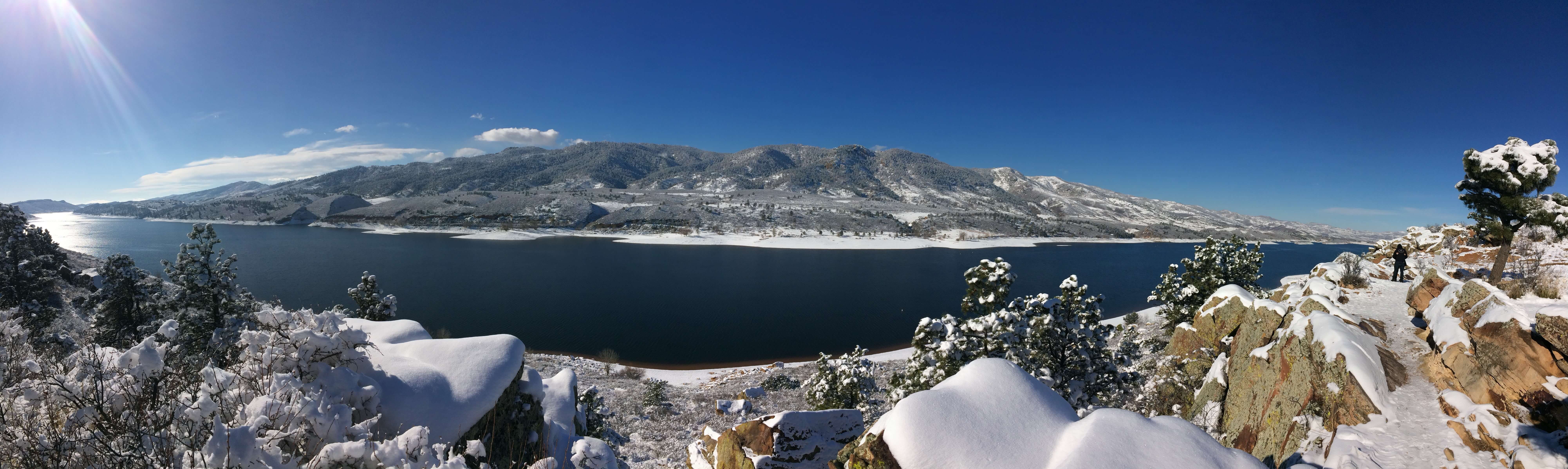 Horsetooth Reservoir in winter